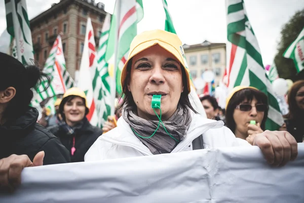 Huelga Nacional de Turismo en Milán el 31 de octubre de 2013 — Foto de Stock