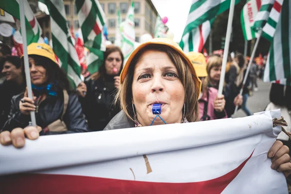 Milano turizm Ulusal grev 31 Ekim 2013 tarihinde — Stok fotoğraf