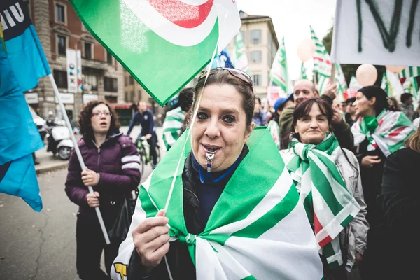 Nationella strejken av turismen i Milano på 31 oktober 2013 — Stockfoto