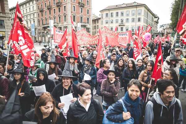 Greve Nacional do turismo em Milão, 31 de outubro de 2013 — Fotografia de Stock