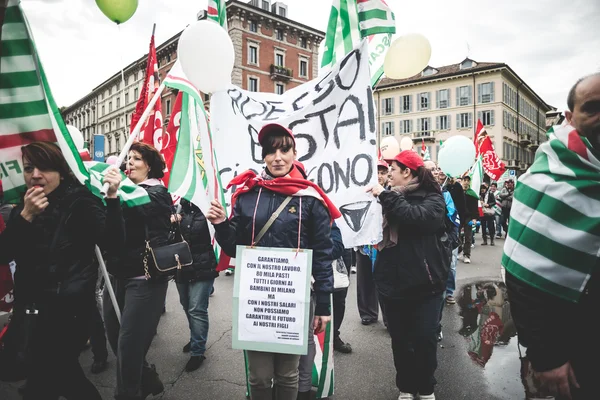 National Strike of tourism in Milan on October, 31 2013 — Stock Photo, Image