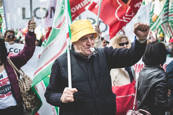 Milano turizm Ulusal grev 31 Ekim 2013 tarihinde — Stok fotoğraf