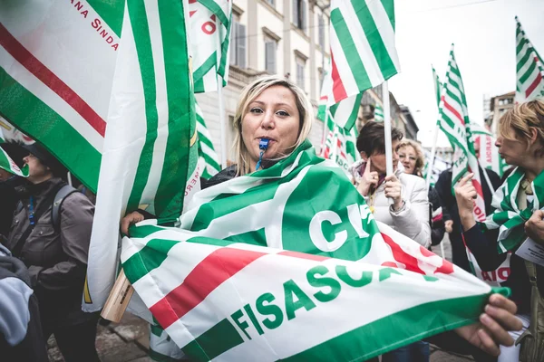 National Strike of tourism in Milan on October, 31 2013 — Stock Photo, Image