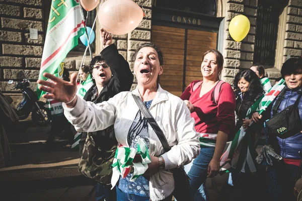 Národní stávku turistiky v Miláně na říjen, 31 2013 — Stock fotografie