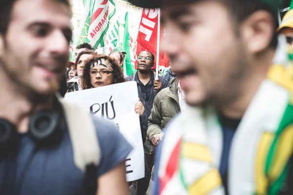 National Strike of Tourism i Milano den 31. oktober 2013 - Stock-foto