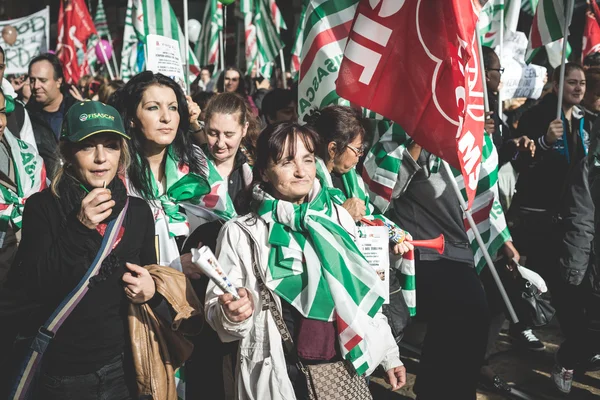 Nationella strejken av turismen i Milano på 31 oktober 2013 — Stockfoto