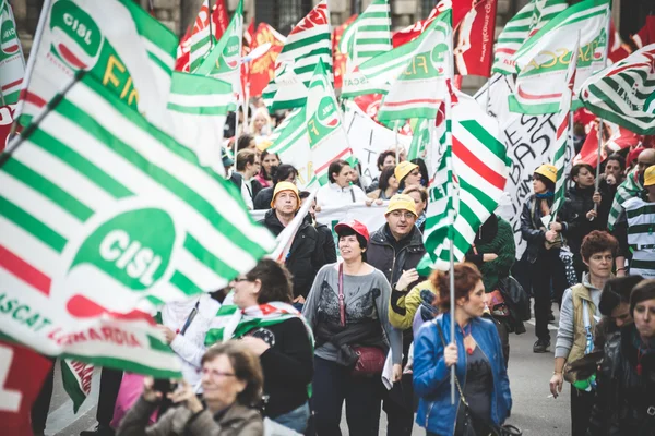 Národní stávku turistiky v Miláně na říjen, 31 2013 — Stock fotografie