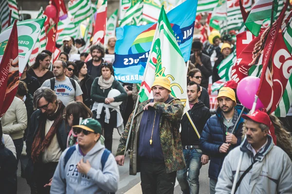 National Strike of tourism in Milan on October, 31 2013 — Stok Foto