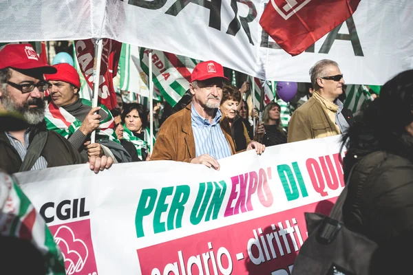 Nationella strejken av turismen i Milano på 31 oktober 2013 — Stockfoto
