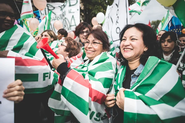 Nationella strejken av turismen i Milano på 31 oktober 2013 — Stockfoto