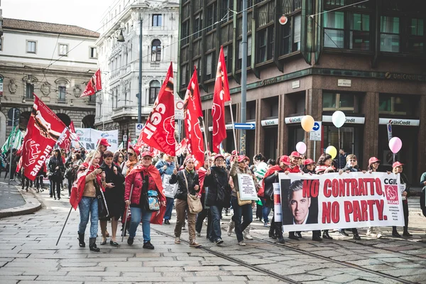 Krajowego strajku turystyki w Mediolanie na 31 października 2013 r. — Zdjęcie stockowe