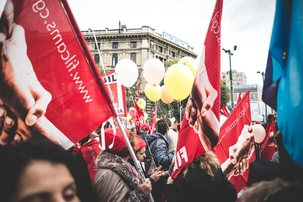 Milano turizm Ulusal grev 31 Ekim 2013 tarihinde — Stok fotoğraf