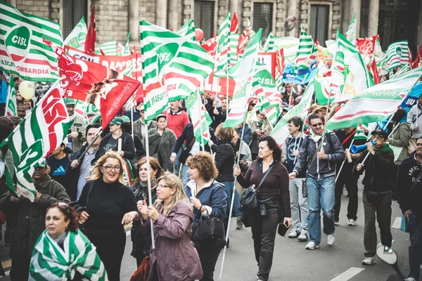 Nationella strejken av turismen i Milano på 31 oktober 2013 — Stockfoto