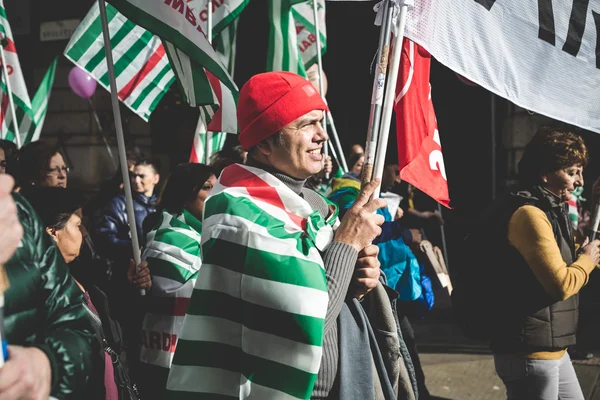 Milano turizm Ulusal grev 31 Ekim 2013 tarihinde — Stok fotoğraf