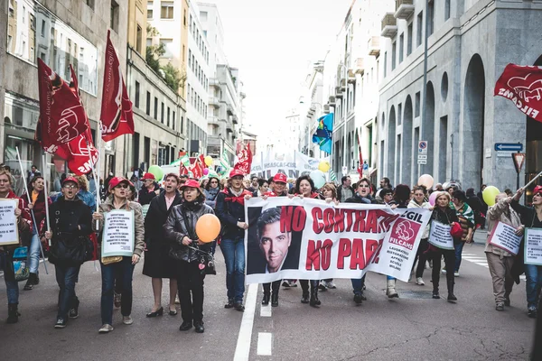 Milano turizm Ulusal grev 31 Ekim 2013 tarihinde — Stok fotoğraf