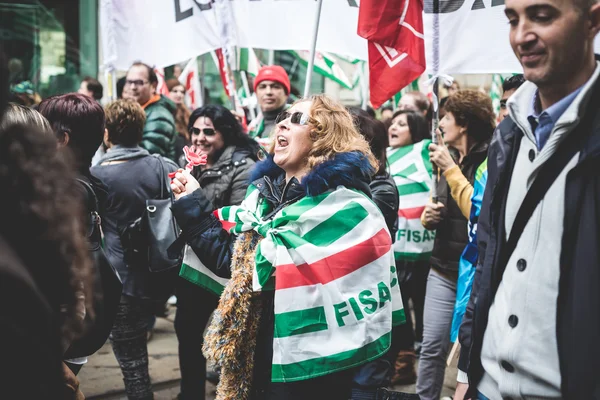 National Strike of tourism in Milan on October, 31 2013 — Stock Photo, Image