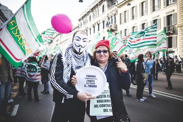 National Strike of tourism in Milan on October, 31 2013 — Stok Foto