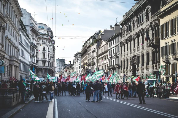 National Strike of tourism in Milan on October, 31 2013 — Stock Photo, Image