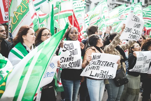 Nationella strejken av turismen i Milano på 31 oktober 2013 — Stockfoto