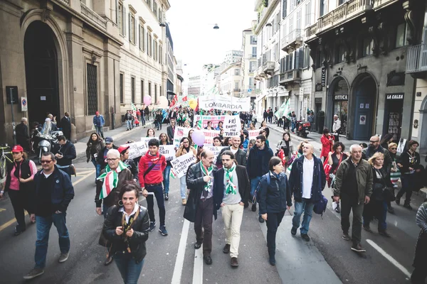 Milano turizm Ulusal grev 31 Ekim 2013 tarihinde — Stok fotoğraf