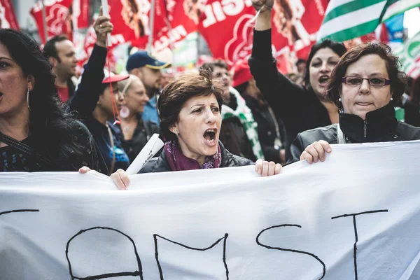Национальная забастовка туризма в Милане 31 октября 2013 года — стоковое фото