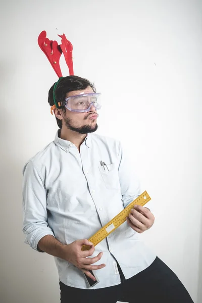 Bricolage navidad joven con estilo — Foto de Stock