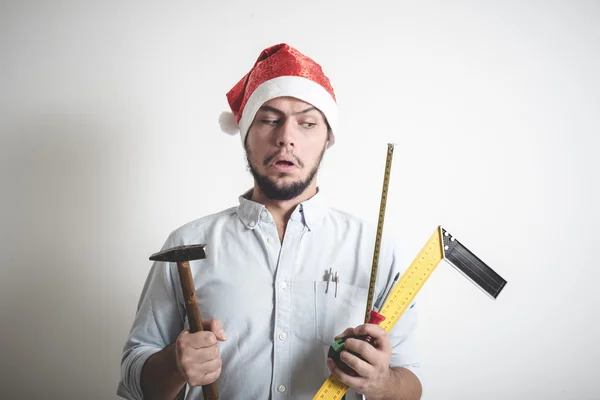 Bricolagem natal elegante jovem — Fotografia de Stock