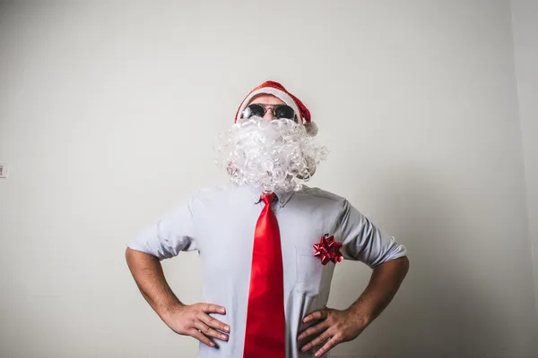 Lustige weihnachtsmann claus babbo natale — Stockfoto
