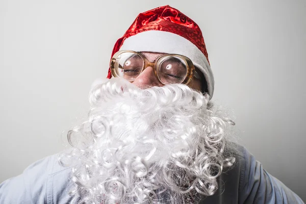 Roliga jultomten babbo natale — Stockfoto