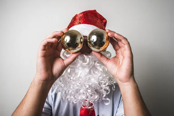 Lustige weihnachtsmann claus babbo natale — Stockfoto