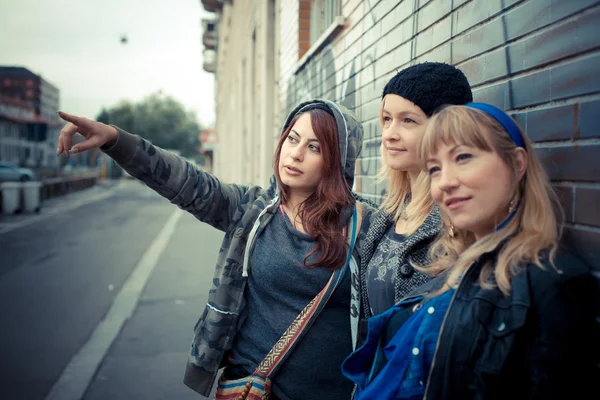 Drie vrienden vrouw — Stockfoto