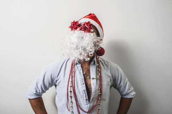 Divertente Babbo Natale Babbo Natale — Foto Stock