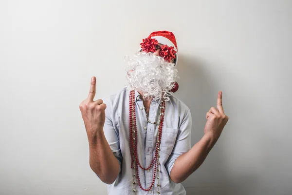 Funny santa claus babbo natale — Stock Photo, Image