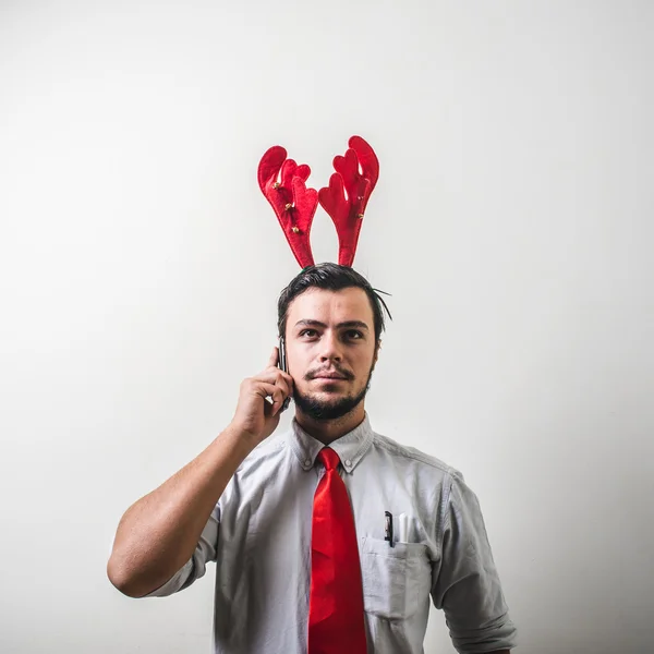 Divertente uomo d'affari di Natale — Foto Stock