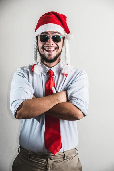 Lustiger Weihnachtsunternehmer — Stockfoto