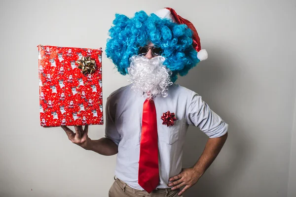 Zábavné santa claus babbo natale — Stock fotografie