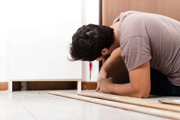 Young man bricolage working — Stock Photo, Image