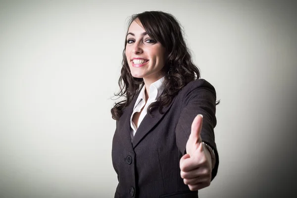 Positive beautiful young businesswoman — Stock Photo, Image