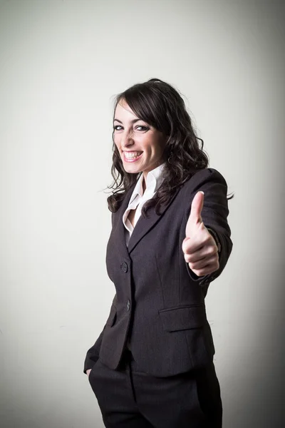Positive beautiful young businesswoman — Stock Photo, Image