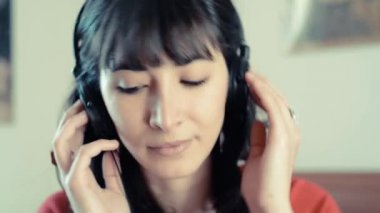 müzik güzel hipster kadın