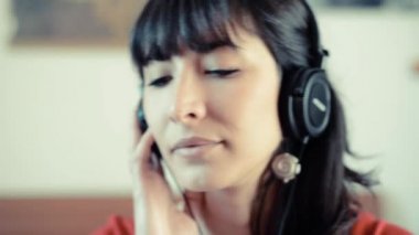 müzik güzel hipster kadın