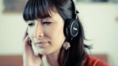 müzik güzel hipster kadın