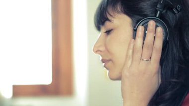 müzik güzel hipster kadın