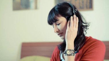 müzik güzel hipster kadın