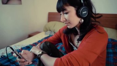 müzik güzel hipster kadın