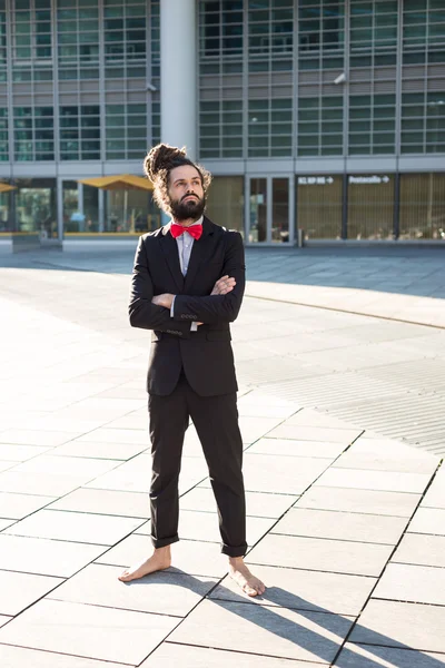 Stijlvolle elegante dreadlocks zakenman — Stockfoto