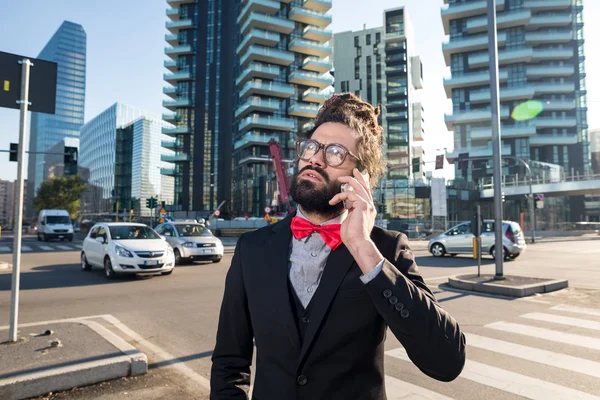 Stylish elegant dreadlocks businessman — Stock Photo, Image