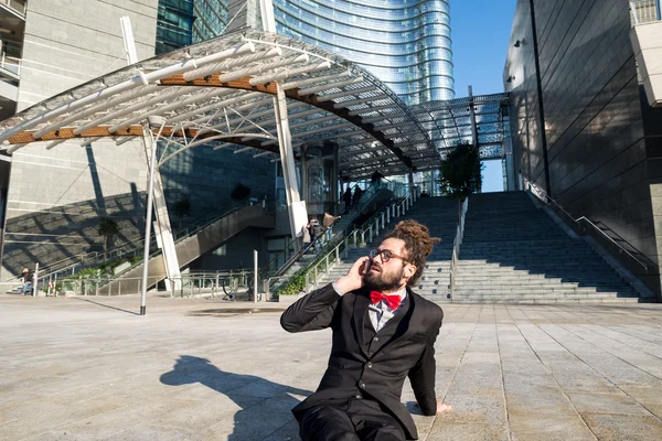 Stylish elegant dreadlocks businessman — Stock Photo, Image