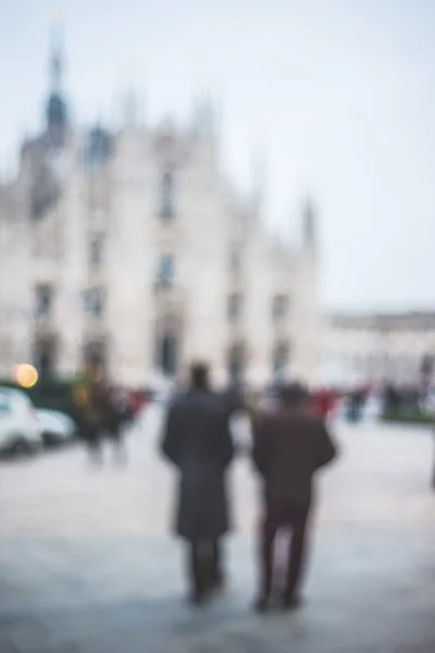 Blurred city and people — Stock Photo, Image