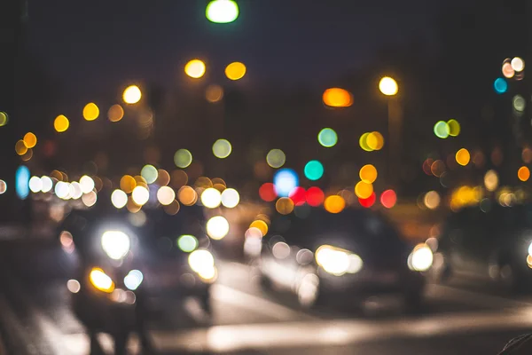 Blurred city and people — Stock Photo, Image